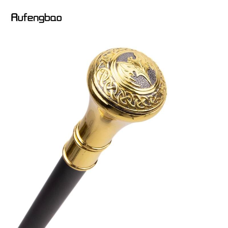 Luxury Dragon Walking Cane - 93cm Gold & Black Decorative Gentleman's Walking Stick