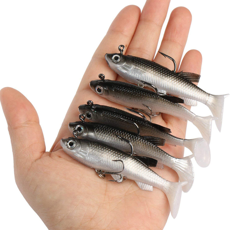 5pcs 8cm Soft Fishing Lure with Cool Hooks - Lifelike Artificial Bait for  Successful Fishing