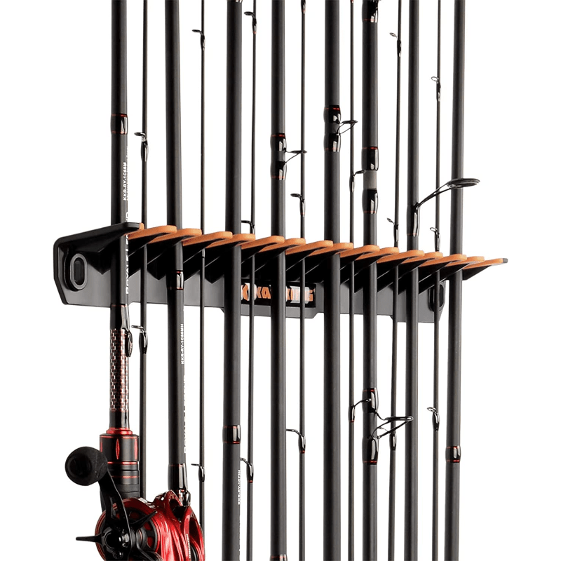 Vertical Fishing Rod Holder Rack Wall Mount 6 rod Display - Temu