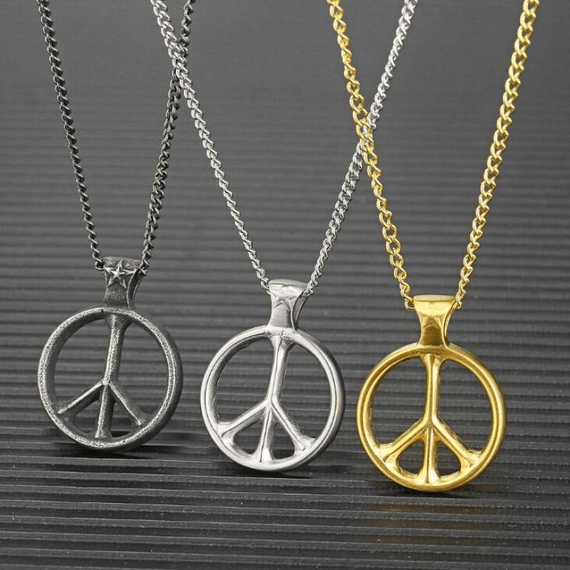 peace sign necklace for guys