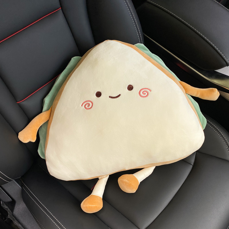 1pc Cute Bunny Shape Car Headrest Pillow Neck Pillow Lumbar