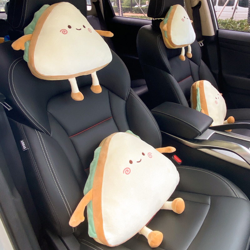 Cute Cartoon Car Headrest Pillow Neck Support Pillow Cartoon - Temu