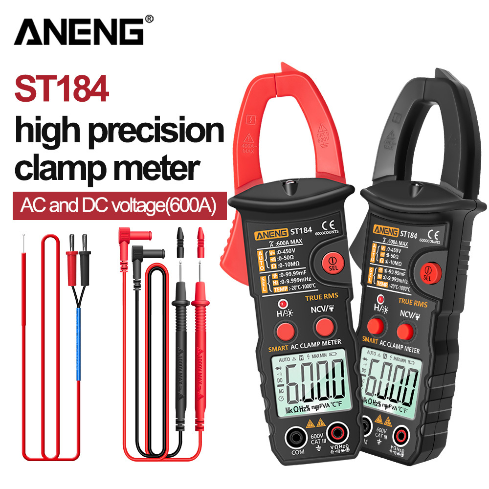 ANENG ST201 professionnel numérique 1999 pince de comptage multimètre ACDC  ampèremètre Transistor condensateur testeur de tension automatique  électrique - Temu France