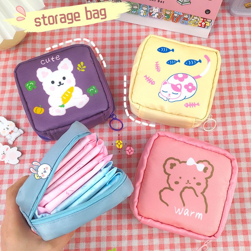 Sanitary Napkin Storage Bag Cute Pattern Organizer Bag - Temu