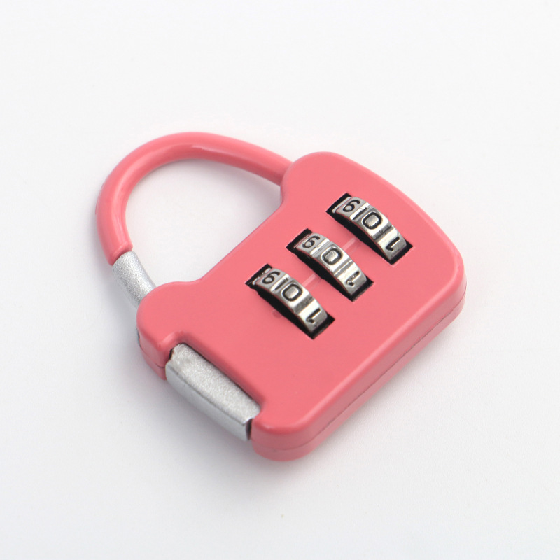 Mini 3 Dial Digit Backpack Zipper Lock Password Lock Security Combination  Lock Portable Luggage Padlock Dormitory Cabinet Lock - AliExpress