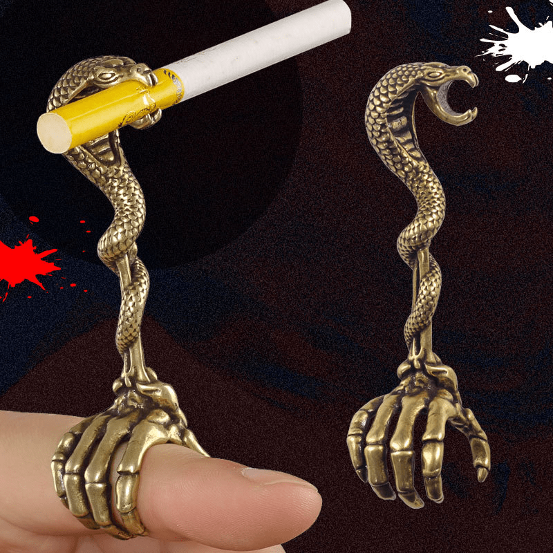 Cigarette Holder Metal Smoker Finger Clip Men Gift Hand Rack Dragon Ring  Rack