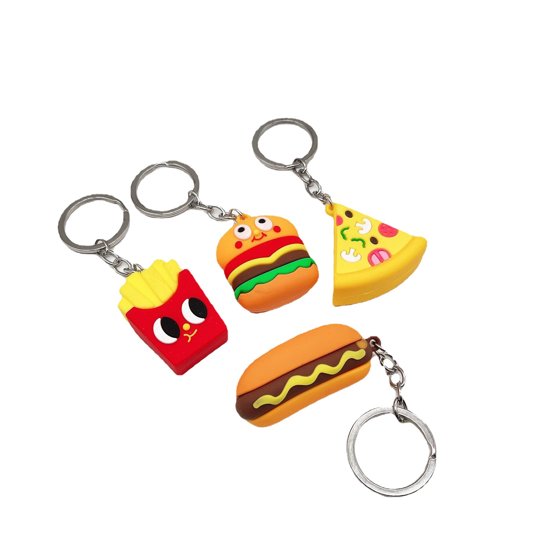 Beware Crazy Hot Dog Lady Keyring Key Chain Fast Food Funny Joke