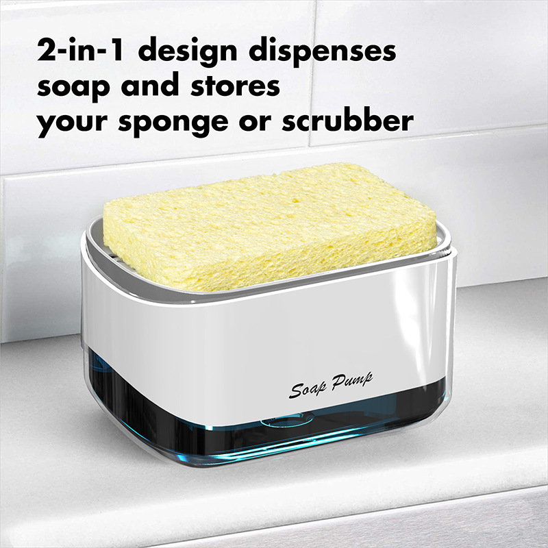 Dish Wand Sponge with Soap Dispenser for Efficient Kitchen Cleaning