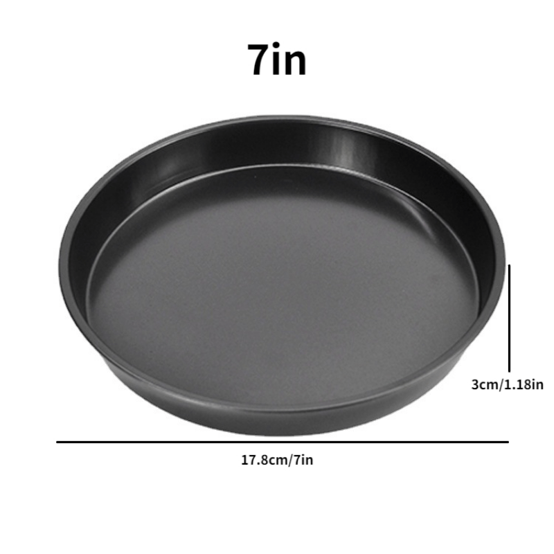 New Round Deep Dish Pizza Pan Non-Stick Pie Tray Baking Kitchen Tool Steel, Black