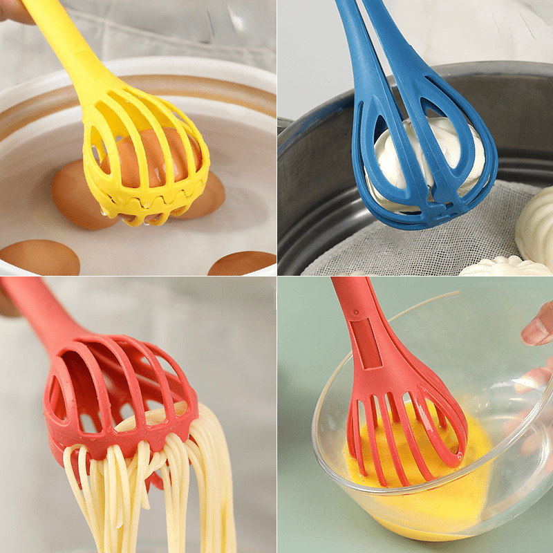 

1pc, Multifunctional 3-in-1 Egg Whisk Food Holder Noodle Holder Baking Tool Egg Stirrer Manual Whisk 1 Pack 11.02''×2.76''