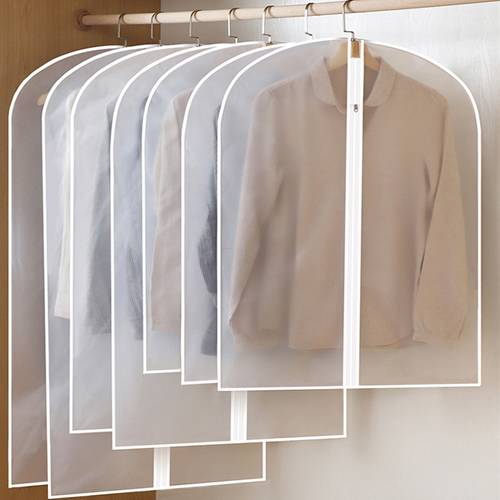 Autumn & Winter Clothes Dust Bag, Hanging Clothes Dust Covering, Suit Hanger Bag Household Wardrobe Coat Cove