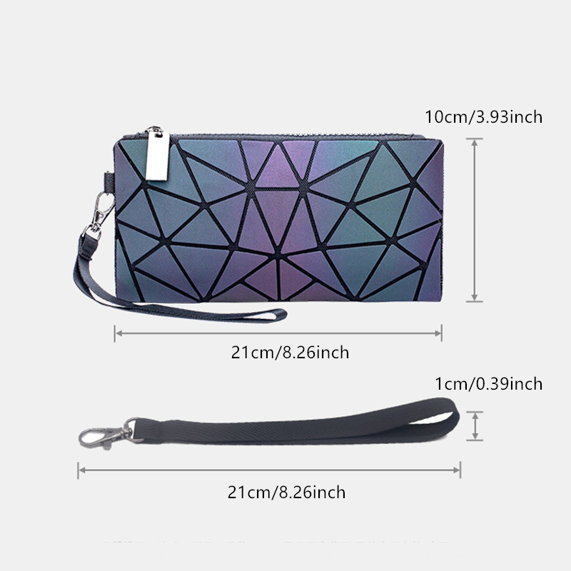 Wallet Ladies Luminous, Geometric Wallet, Phone Cards Bag, Bao Bao Wallet
