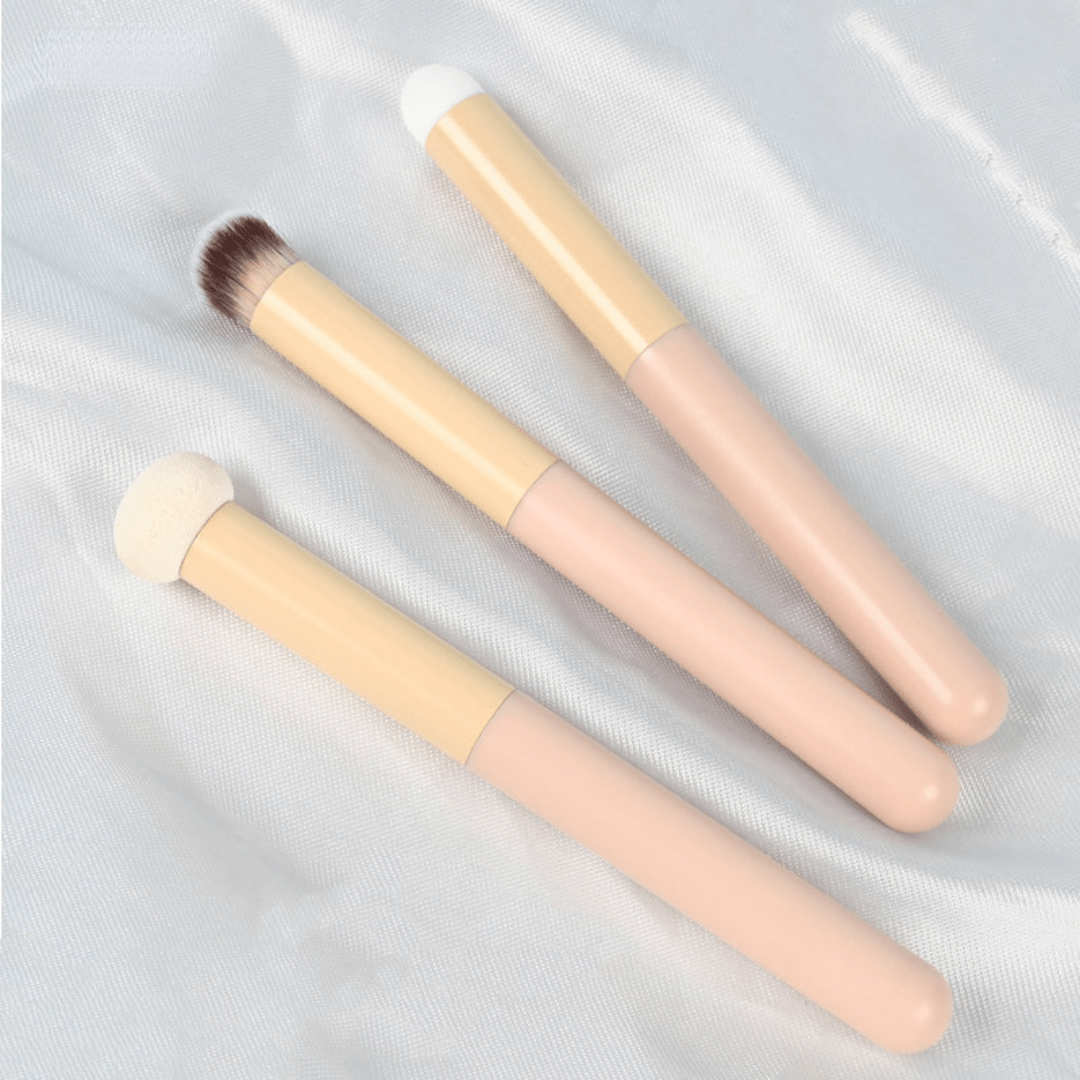 2pcs Mushroom-shaped Concealer Brush, Soft Round Top Brush For Tear Trough  Concealing