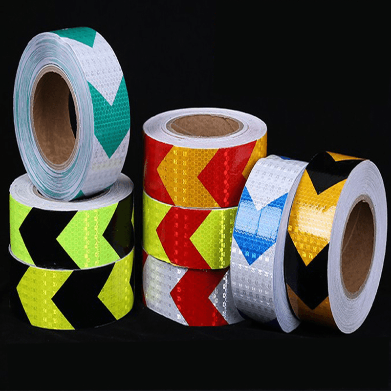 Kwtpsg High Visibility Reflective Safety Tape - 2" X 30 Ft Red & White Waterproof For Vehicles, Bikes, Gear