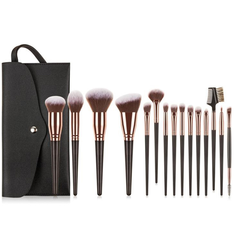 15pcs Professional Makeup Brushes Set Bag Foundation Eyelash Eyebrow  Eyeshadow Cosmetic Make Up Tool Makeup Brush Tool Set