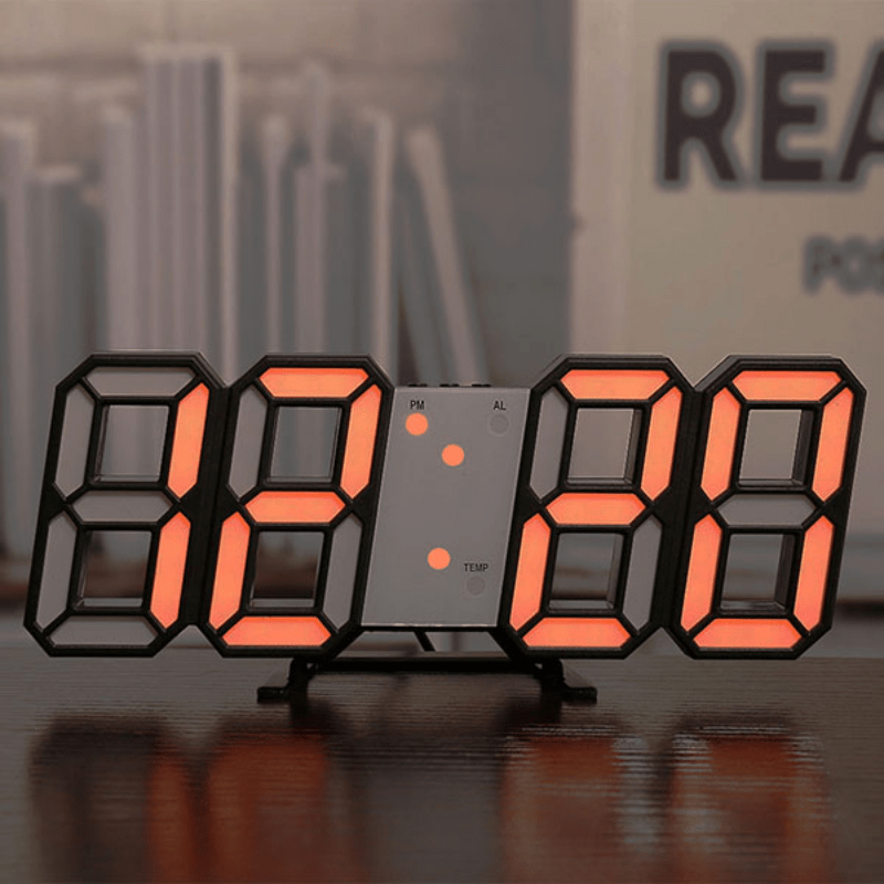 3d Led Digital Clock, Bedroom Led Clock For Home Decor - Temu