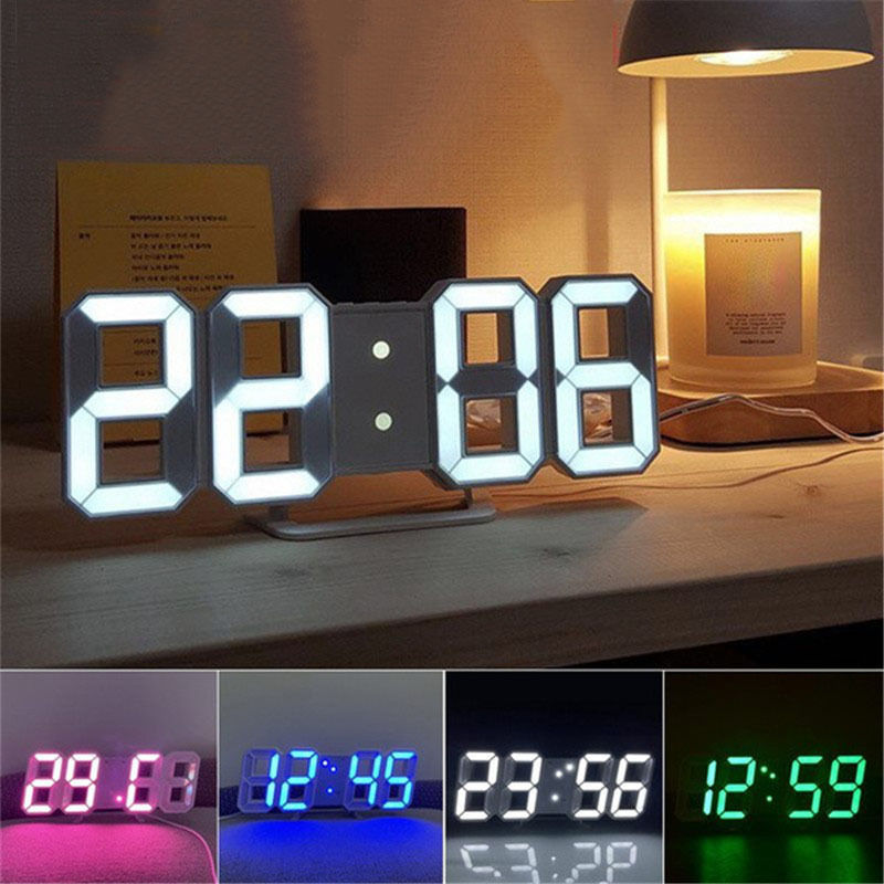 1pc 3d Led Digital Clock Bedroom Led Clock Home Decor