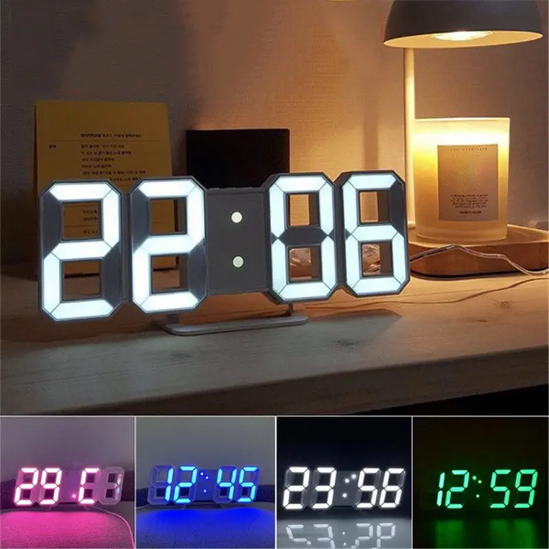 1 Stk. Digitale 3d Led-uhr, Schlafzimmer, Led-uhr Heimdekor, Kostenloser  Versand Neue Benutzer