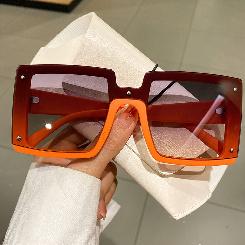 New Luxury Brand Designer Square Oversized Sunglasses Men Women
