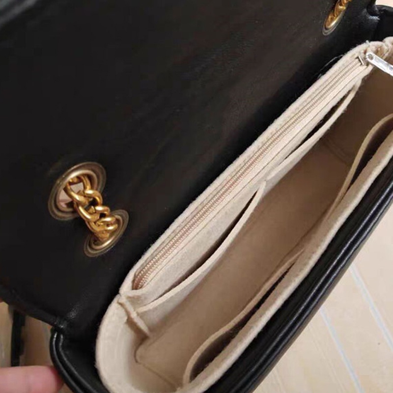 Zoomoni Premium Bag Organizer for Chanel Classic Flap Mini Square (17cm)  Bag (Handmade/20 Color Options) [Purse Organiser, Liner, Insert, Shaper]