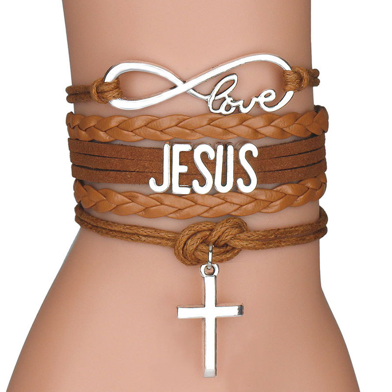 Leather 2024 christian bracelets