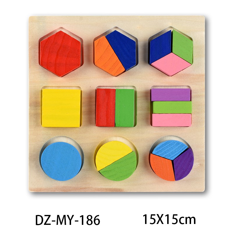 120pcs Forme Géométrique Cercle En Bois Puzzle 3D Montessori - Temu Belgium