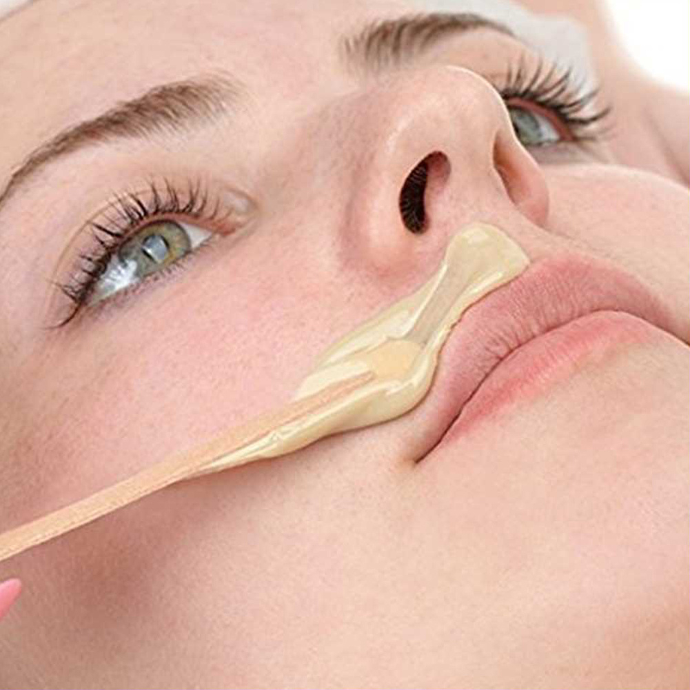 100Pcs/Set Wooden Waxing Wax Spatula for Facial Hair Removal Tongue  Depressor Disposable Bamboo Sticks Wax Stick Be…