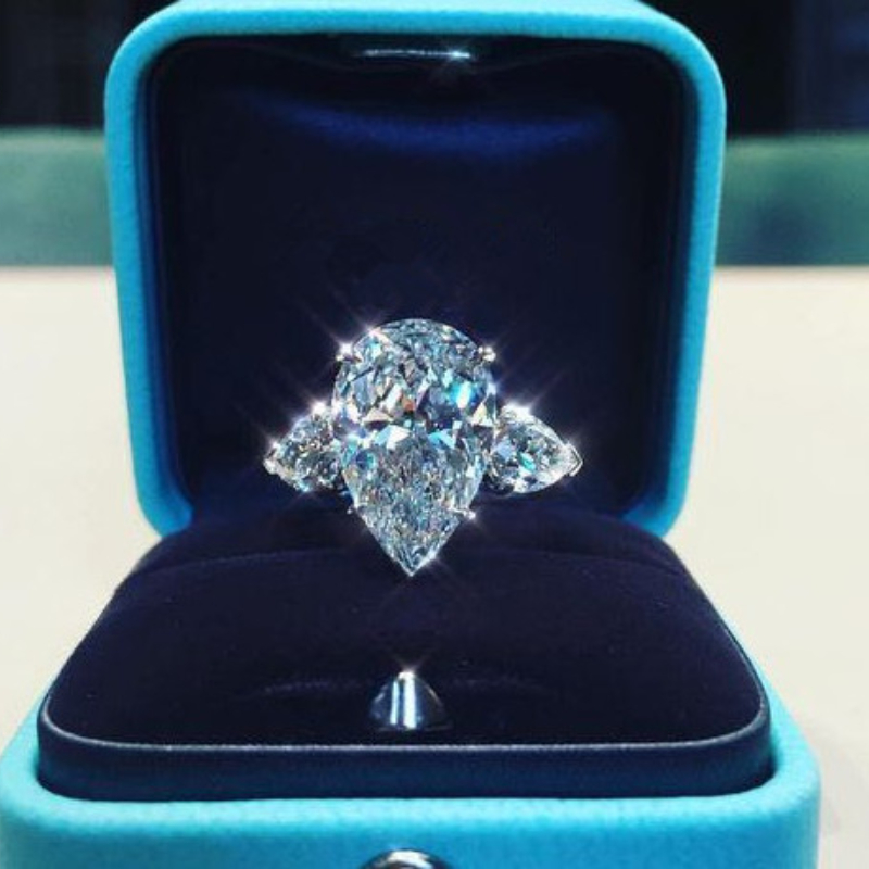

Elegant Noble Woman Fashion Birthstone Princess Proposal Engagement Ring Anniversary Banquet Birthday Christmas Gift Romantic Bride Wedding Eternal Jewelry Ring Size 5-11#