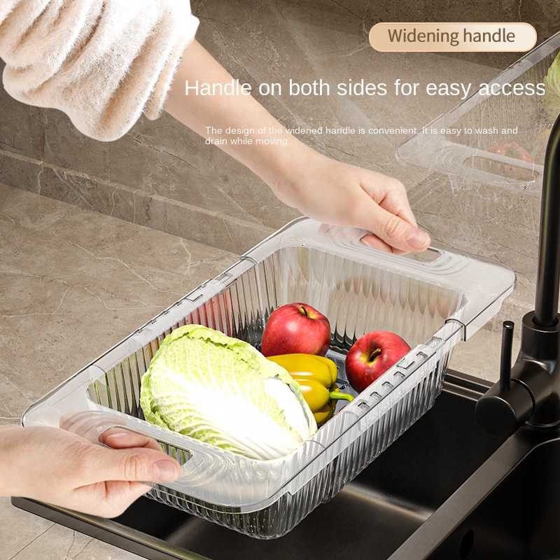 Kitchen Retractable Stainless Steel Drain Basket Kitchen - Temu