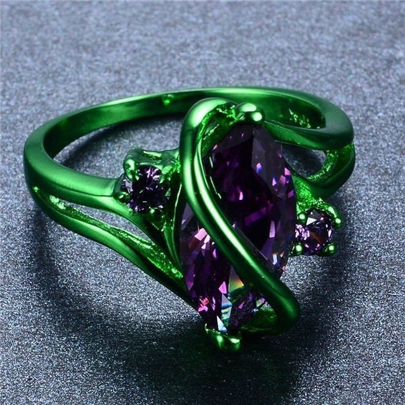 Purple and clearance green ring