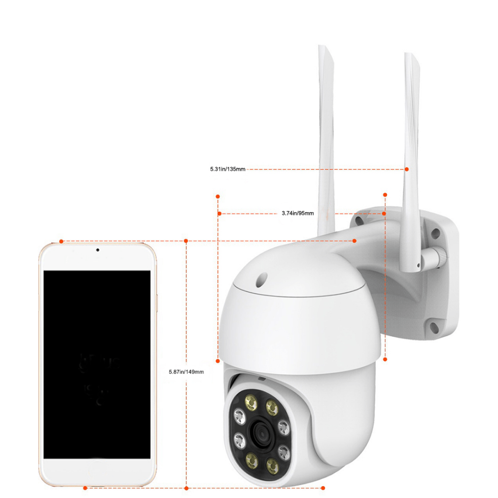 1pc 1080P WiFi IP Camera Tuya Smart Life Outdoor Waterproof Wireless Security Speed Dome Camera Network Security Video Surveillance System
