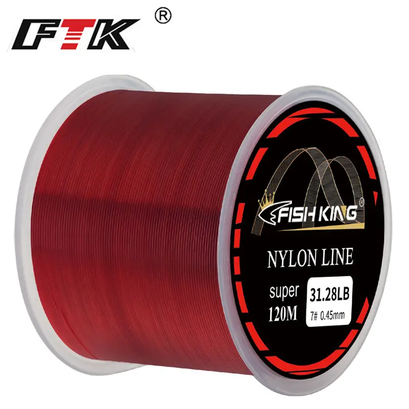 FTK Red Nylon Fishing Line - Strong and Durable Monofilament Line for Carp  Fishing (120M, 4.13-34.12LB)