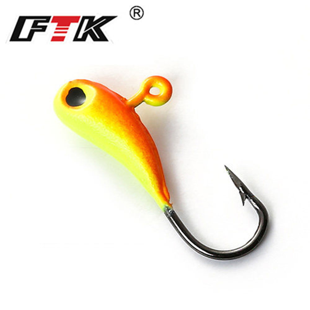 FTK Colorful Ice Fishing Lure Exposed Mini Head Hook Jigs , 46% OFF