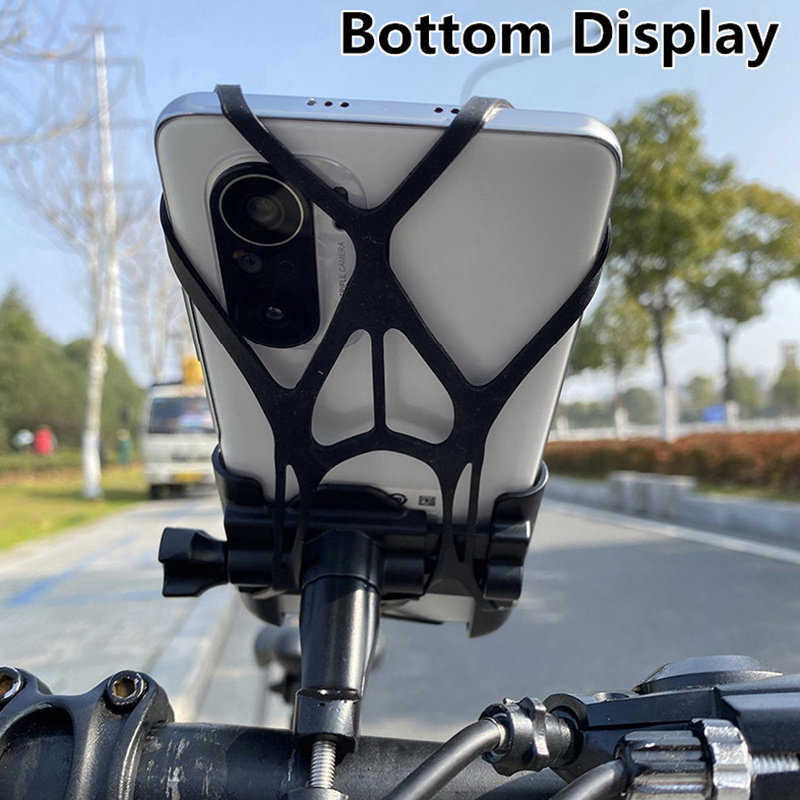 JLETOLI Aluminum Alloy Bike Phone Holder 360 Degree Rotation Bicycle Phone  Holder Non-slip Cycling Phone Stand Mtb Accessories