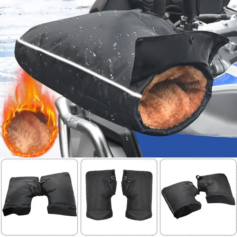 protective motorcycle scooter thickened warm handlebar cover grip handlebar cover rainproof motorcycle gloves guantes motorcycle riding details 1