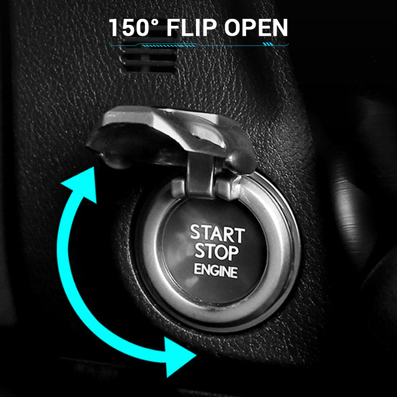 Engine Start Stop Button Cover, Alliage De Zinc 3D Moteur D'Allumage  Couvercle, Autocollant Couvercle Bouton Universel RéSistant Aux Rayures  Pour Moteur Voiture (Titane Noir) : : Auto et Moto