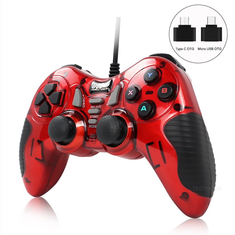 USB Wired Game Controller for Windows PC/Raspberry Pi Remote Controller  Gamepad Gaming Joystick Dual Vibration Joypad for Laptop Desktop