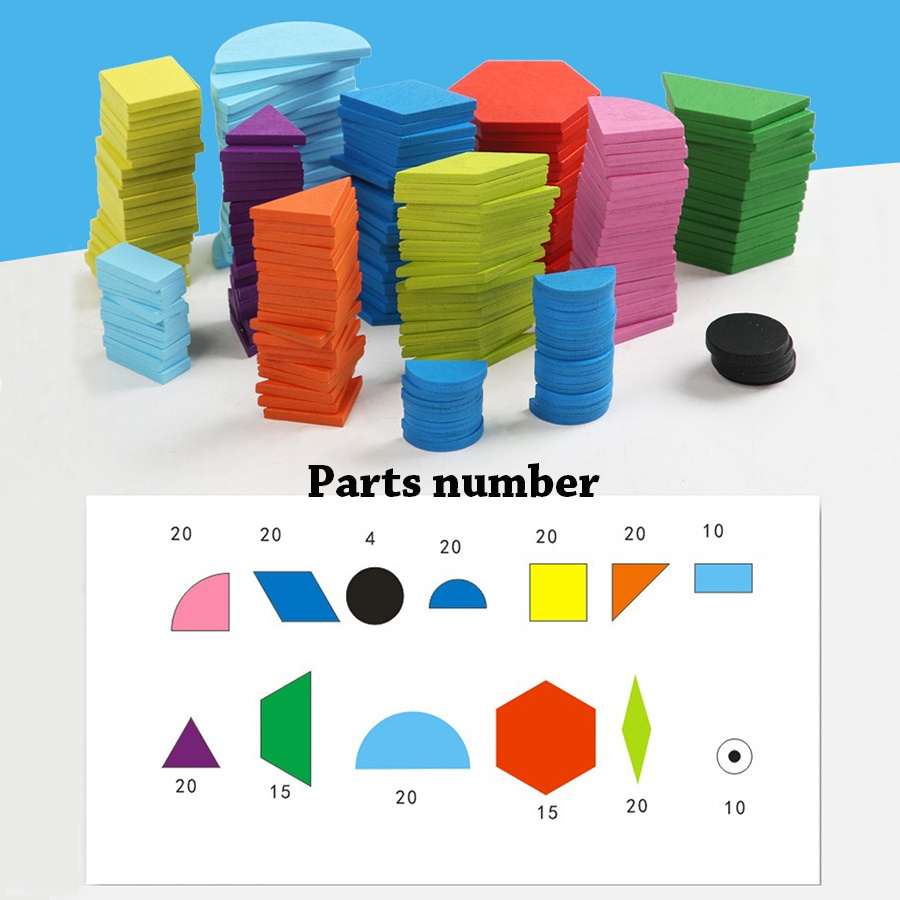 Puzzle Neves Neto Montessori Tangram Puzzle Di Legno 3D Colorf Costruttore  Gioco Da Tavolo Bambini Bambini Matematica Giocattoli Educativi Goccia De  Dhgh5 Da 2,5 €