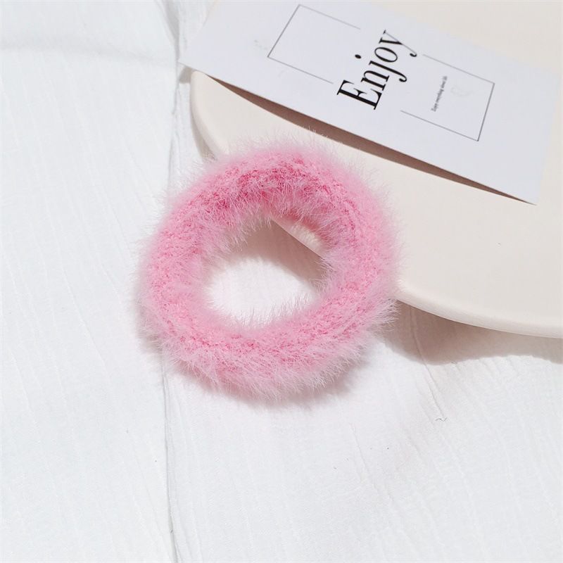 Large Stretch Furry Hair Ties Seamless For Thick Hair Fuzzy Hair Elastics  Hair Bands Ponytail Holders Hair Scrunchies For Women Girls No Damage |  High-quality & Affordable | Temu