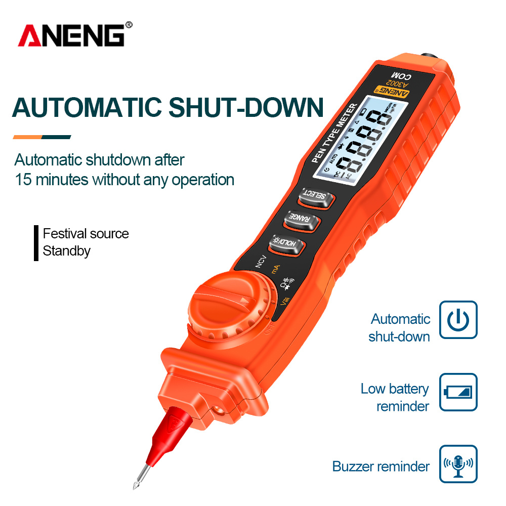 ANENG Digital Multimeter 4000 Counts Pen Type with Non Contact Electric  Tester