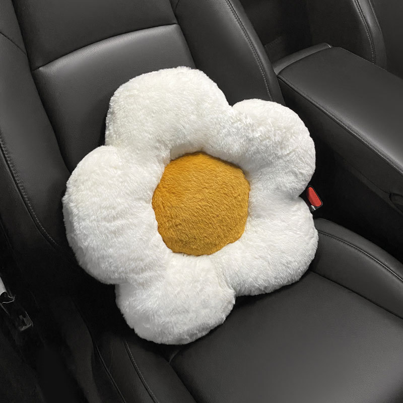 Car Seat Cushion Plush Car Seat Cushion Back Throw Pillow - Temu