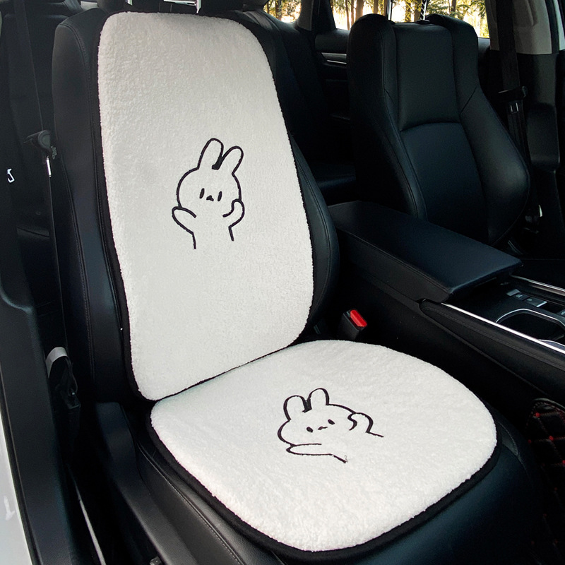 Car Seat Cushion Winter Plush Seat Cushion Universal Car Cushion Winter Car  Pig Cartoon Increase Height And Warmth, Home Stool Warm Cushion - Temu