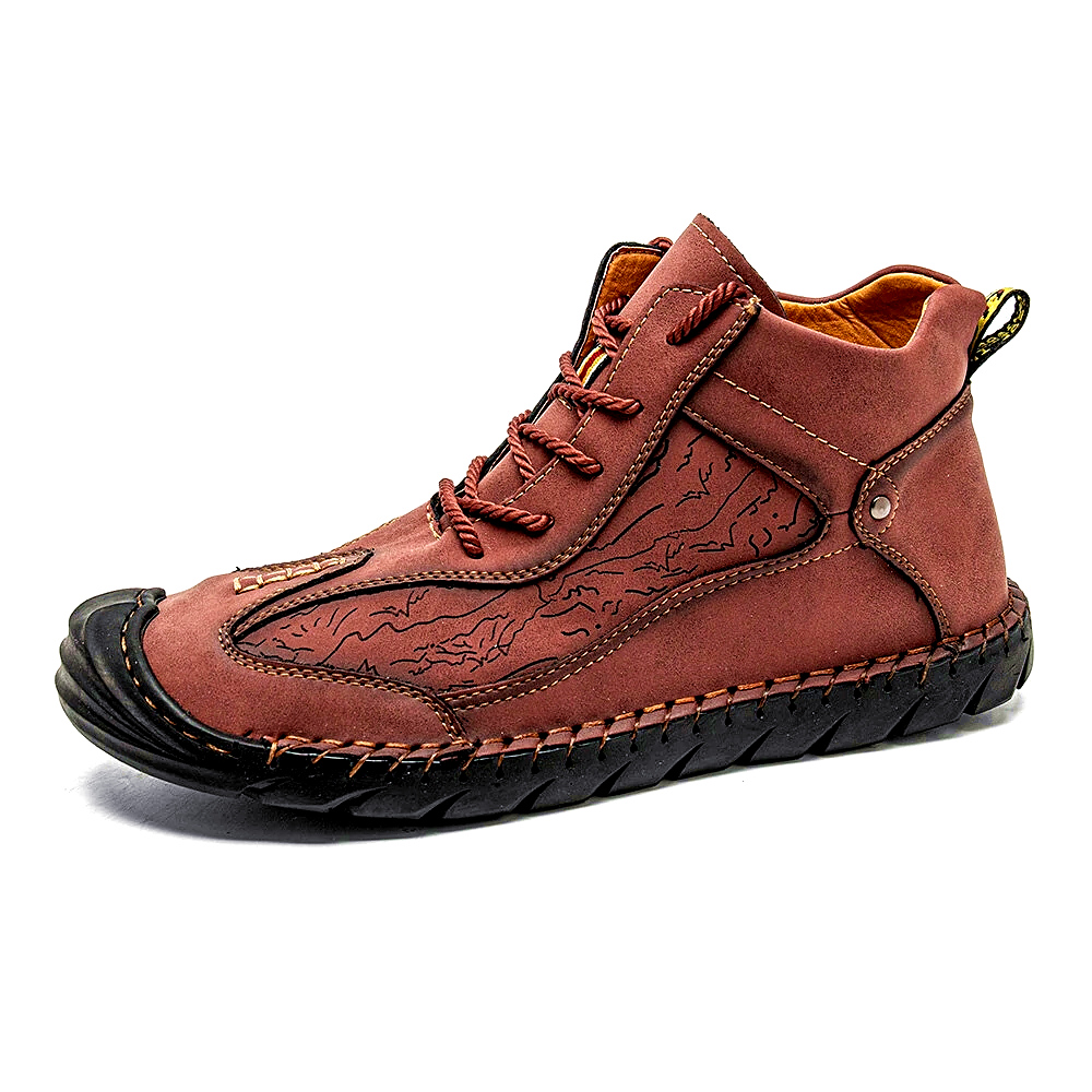 Flyland Men's Retro Casual Lightweight Wear-resistant Lace-up Ankle Boots  With Rubber Sole Yellowstone - Temu