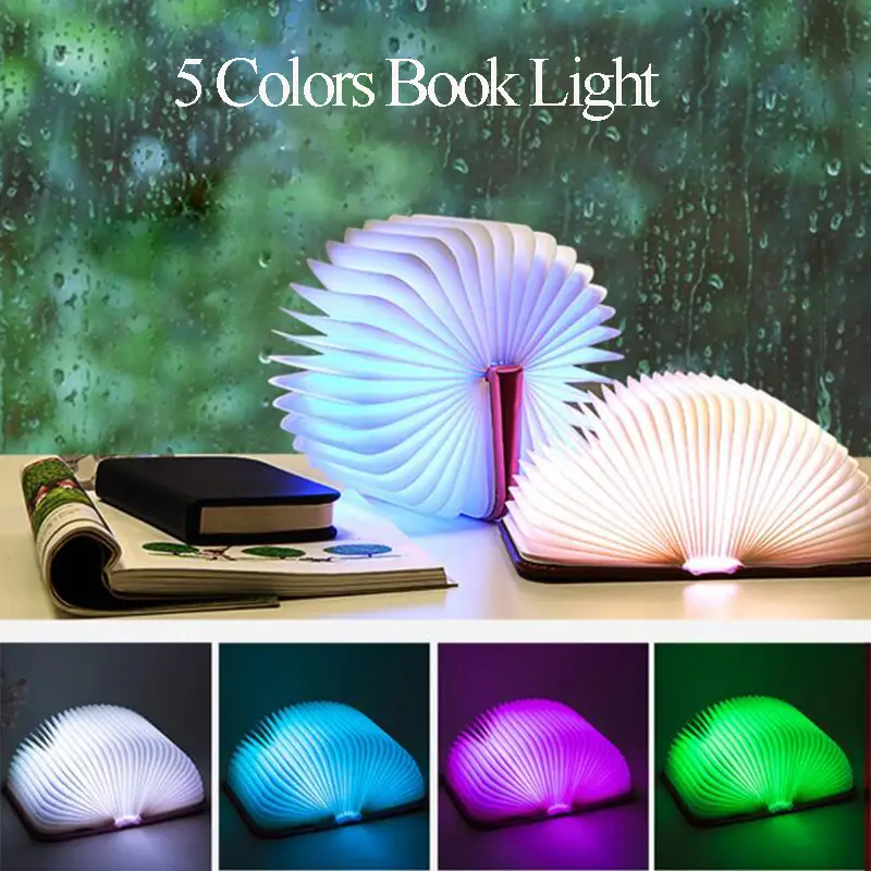 1pc Portatile 3 Colori 3d Creativo Led Libro Luce Notturna - Temu