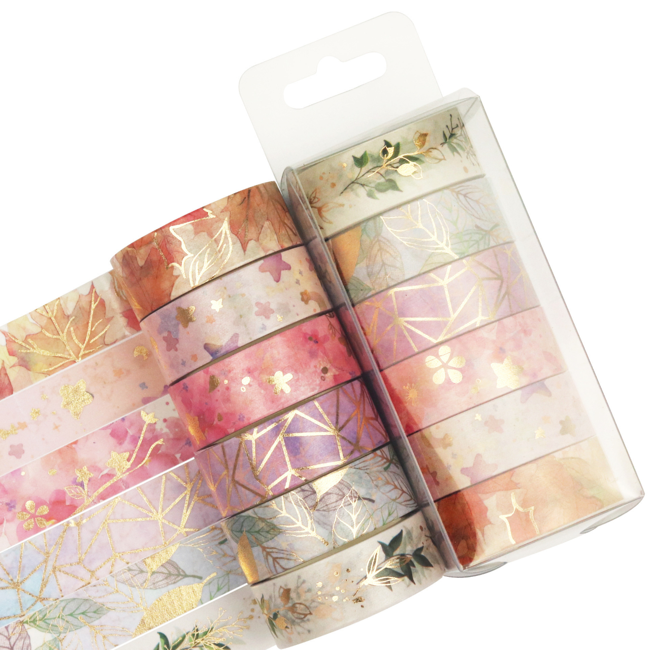 10Pcs Winter Washi Tape Set Flower Masking Tape Cute Stationery  Scrapbooking Washitape Journal Supplies Decorative Adhesive