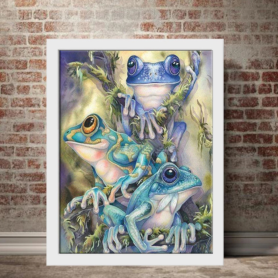5D DIY Diamond Painting Three Frogs Wall Art