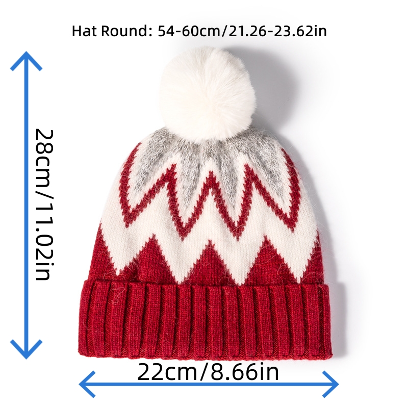 Cappello Invernale Da Donna, Decoro Pom Pom Berretto Invernale