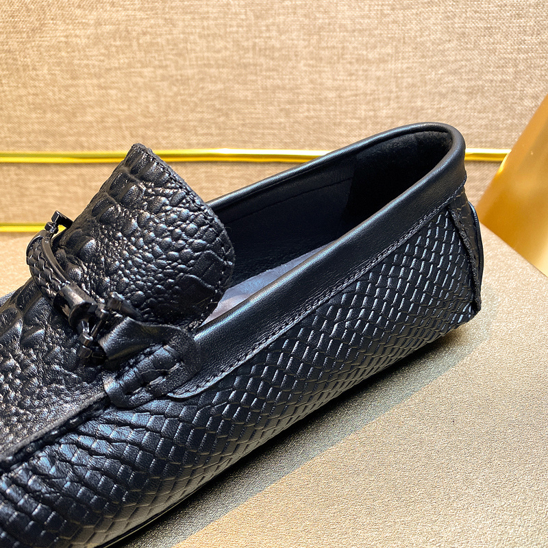 Men's Handmade Alligator Bit Slip-on Loafer