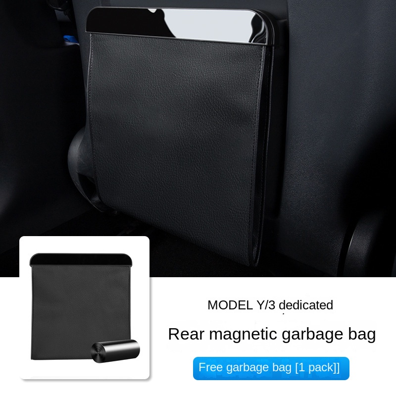 Model 3/Y/S/X Car Trash Can In-Car Garbage Bag Rear Storage Bag – TESLAUNCH
