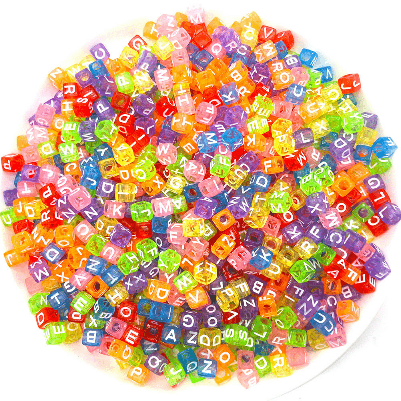 Colorful Round Letter Beads - Coloured, Dmcfa4507